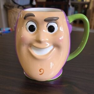 Disney Buzz Lightyear Character Face Mug with Green Handle